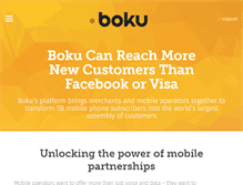Tablet Screenshot of boku.com
